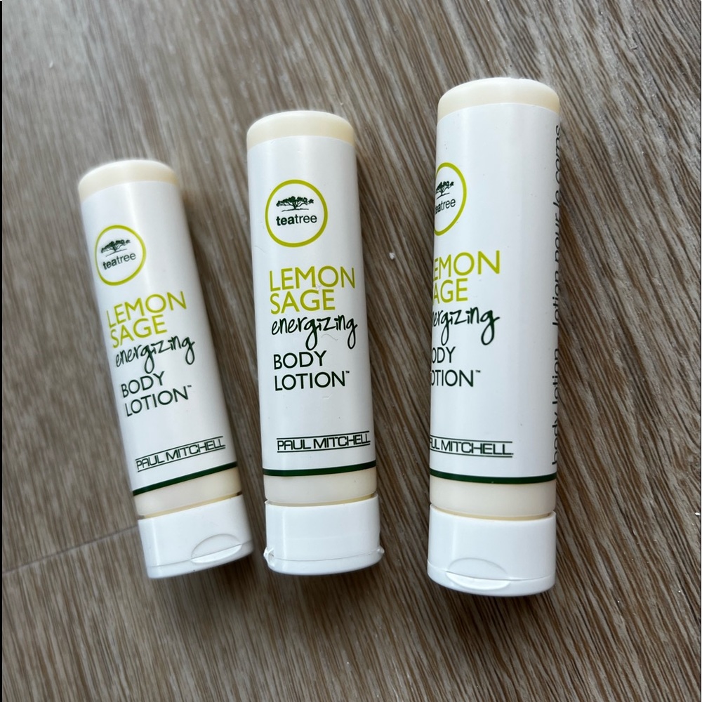 New! Paul Mitchell Tea Tree Lemon Sage Energizing Body Lotion Set
